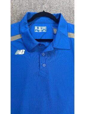 New Balance Mens 5XL Blue Polo Shirt NB DRY Performance Lightweight